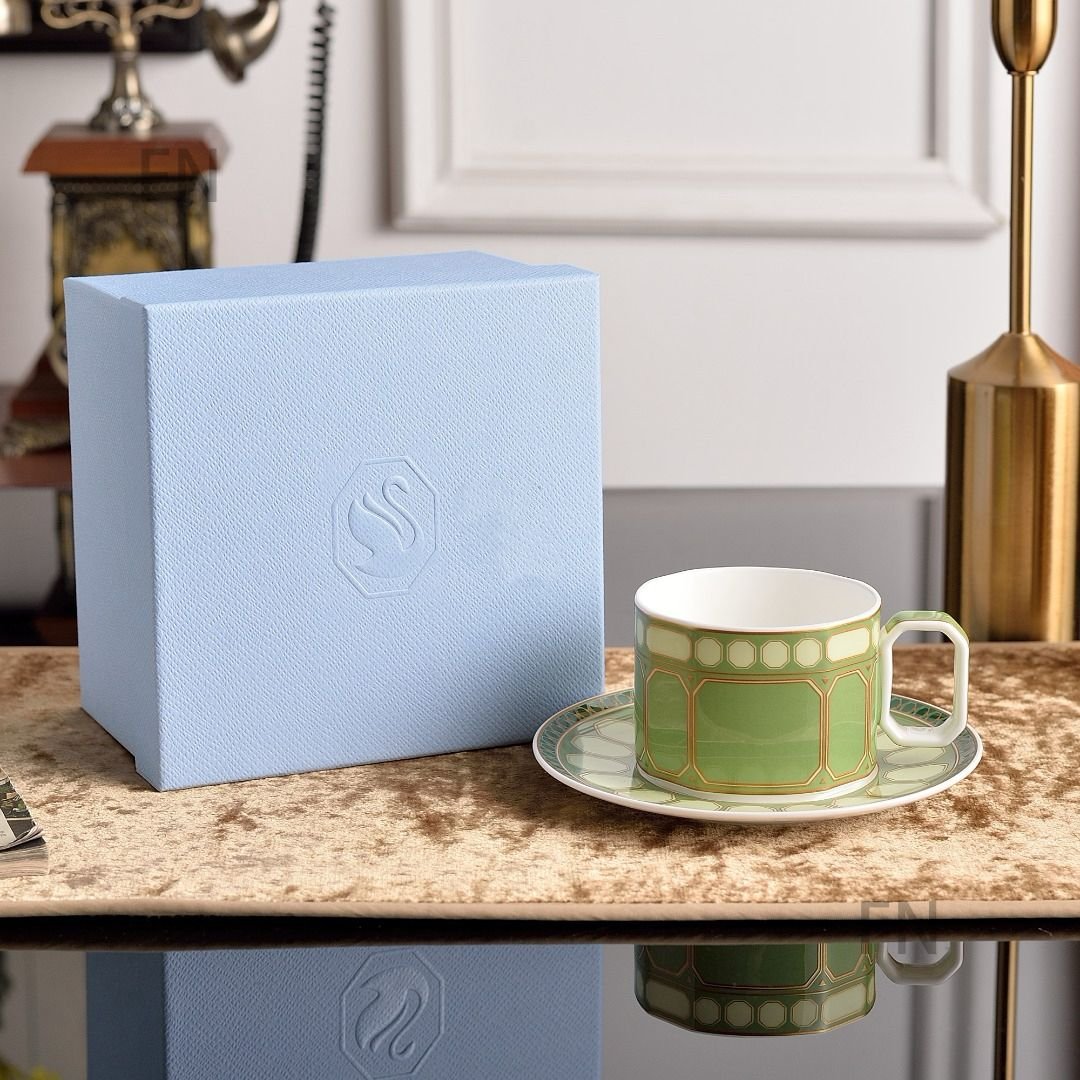 Swarovski single tea cup and saucer - Swarovski Cups | Aleppo Gift UAE